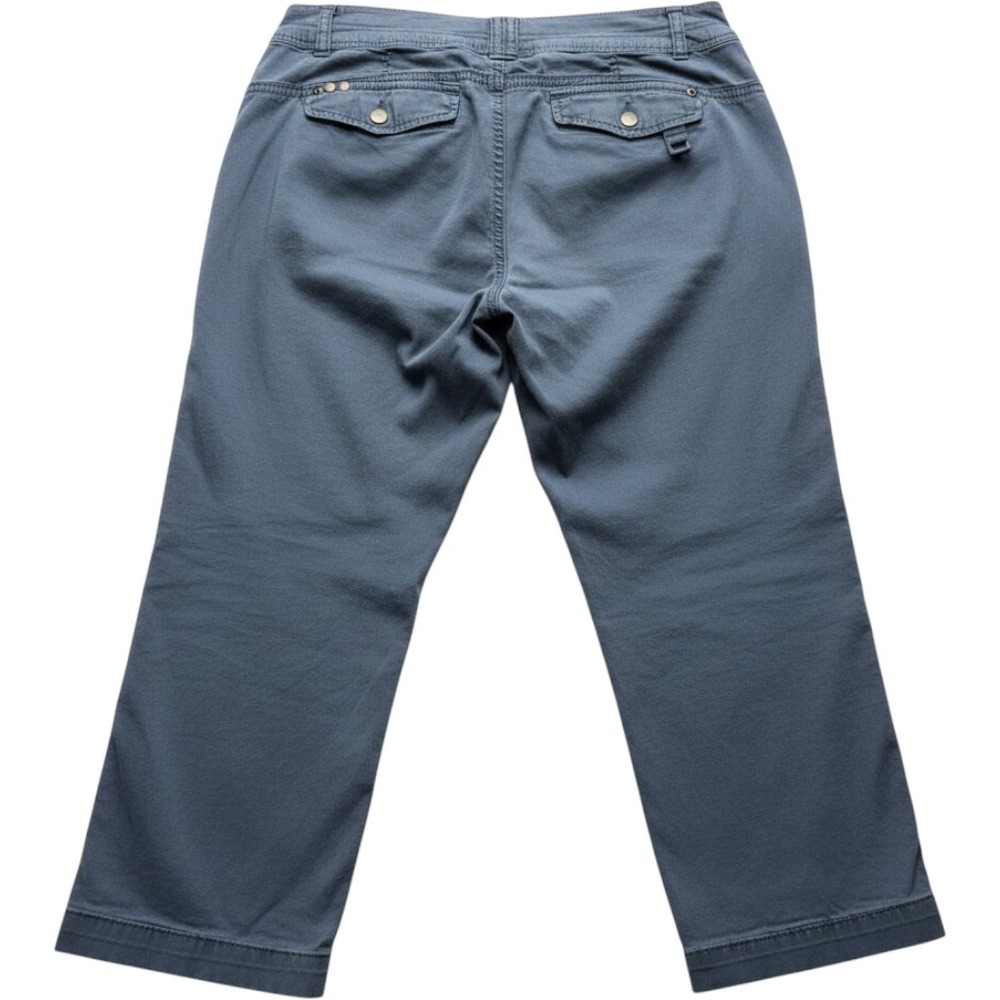 Style & Co Utility Cargo Capri Pants Women 6‎ Blue Mid Rise Cotton